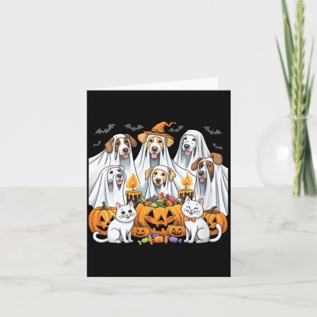 Tarjeta Disfraz De Perrito De Halloween Para Mujer Perrito (Anverso)