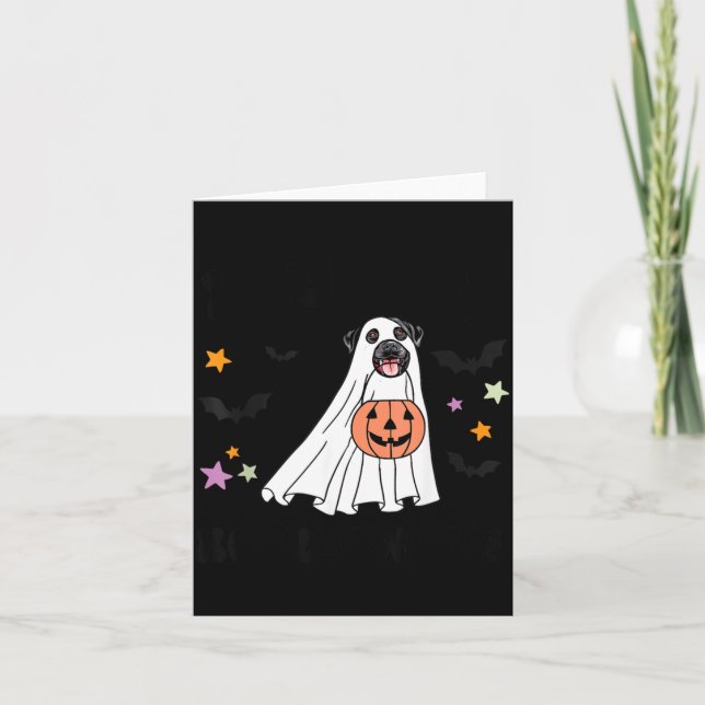 Tarjeta Disfraz de perro Boo de Labrador Retriever negro F (Anverso)