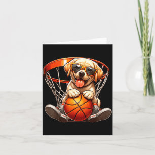 Tarjeta Disfraz de perro jugando baloncesto Amantes de los
