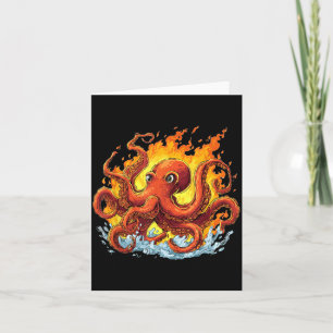 Tarjeta Disfraz de pulpo Awesome Flames para adultos y niñ