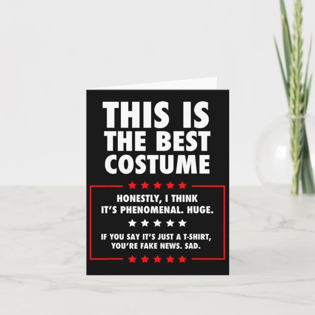 Tarjeta Disfraz de Trump Halloween (Anverso)