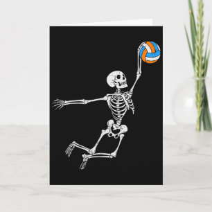 Tarjeta Disfraz de voleibol de esqueleto para niños y adol
