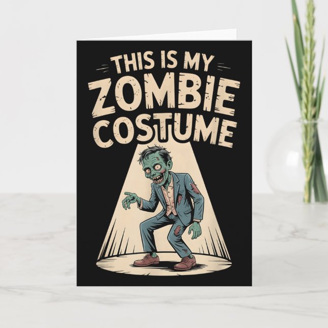 Tarjeta Disfraz de Zombie  (Anverso)