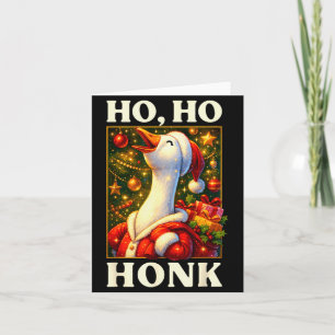 Tarjeta Disfraz divertido de ganso Ho Ho Honk de Navidad p