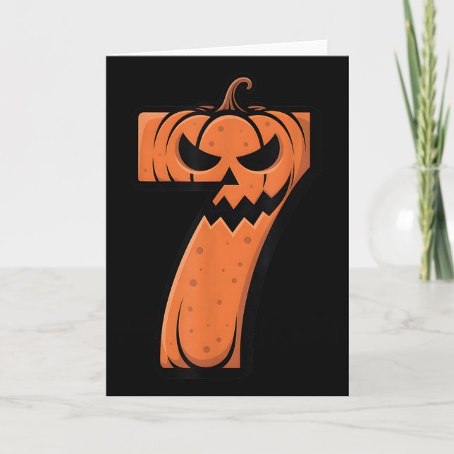 Tarjeta Disfraz divertido de Halloween 6 7 Meme de Hallowe (Anverso)