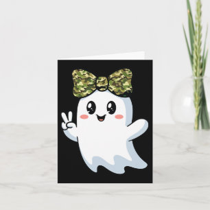 Tarjeta Disfraz divertido de Halloween Camuflaje Fantasma