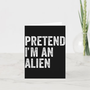 Tarjeta Disfraz divertido de Halloween de alienígena fingi