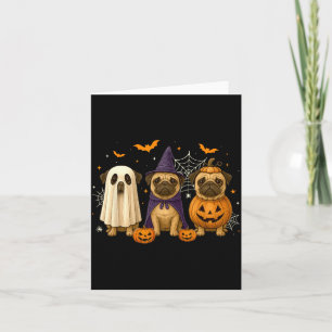 Tarjeta Disfraz divertido de Halloween de bruja fantasma p