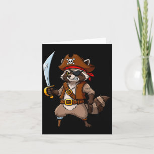 Tarjeta Disfraz divertido de Halloween de mapache para hom