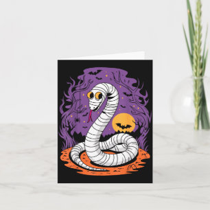 Tarjeta Disfraz divertido de Halloween espeluznante para a