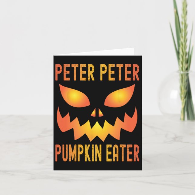Tarjeta Disfraz divertido de Halloween para parejas Peter  (Anverso)
