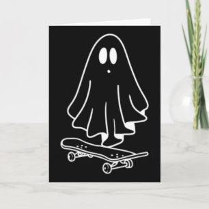Tarjeta Disfraz divertido de Halloween para patinador fant