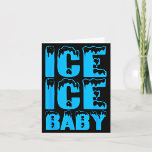 Tarjeta Disfraz divertido de hielo bebé familiar parejas H