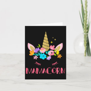 Tarjeta Disfraz Divertido de Mamacornio Unicornio para Mam