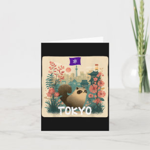 Tarjeta Disfraz divertido de mapache animal Toxyko para ni