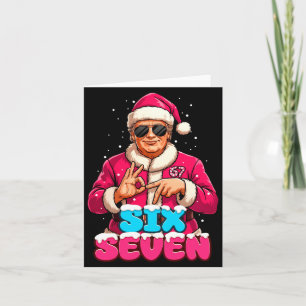 Tarjeta Disfraz divertido de meme de Trump 67 Navidad Seis