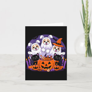 Tarjeta Disfraz divertido de mujer para perro de Halloween