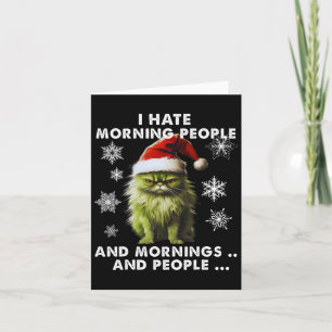 Tarjeta Disfraz Divertido de Navidad - Odio a las Personas