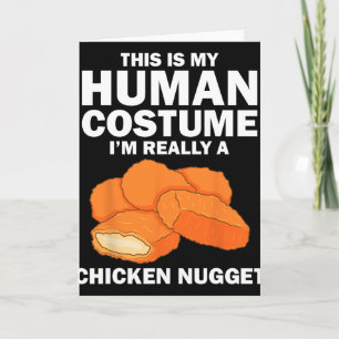 Tarjeta Disfraz Divertido de Nugget de Pollo para Moda Inf