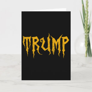 Tarjeta Disfraz divertido de Trump de terror de Halloween