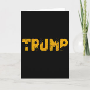 Tarjeta Disfraz divertido de Trump espeluznante de Hallowe