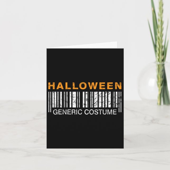 Tarjeta Disfraz divertido genérico de Halloween  (Anverso)
