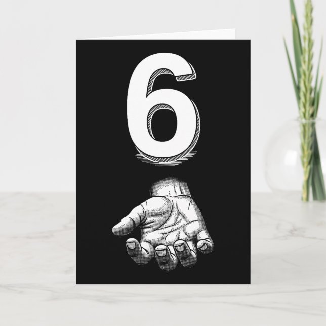 Tarjeta Disfraz divertido número 6 coincidente con el meme (Anverso)