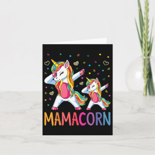 Tarjeta Disfraz gracioso de Mamacorn Unicornio para mamá e