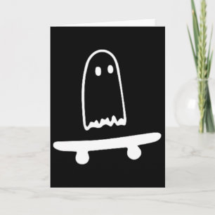 Tarjeta Disfraz perezoso de Halloween de monopatín fantasm