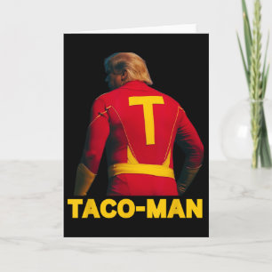 Tarjeta Disfraz político divertido anti-Trump de Taco-man