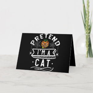 Tarjeta Disfrázame De Gato Regalo Divertido De Halloween