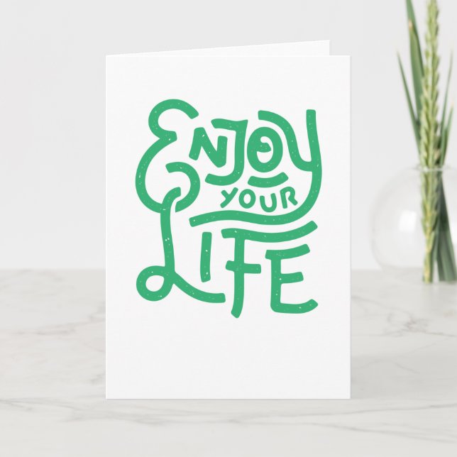 Tarjeta Disfruta de tu vida (Anverso)