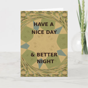 Tarjeta Disfruta de un buen día y mejor arte nocturno