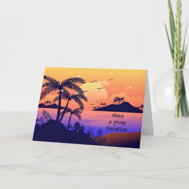 Tarjeta Disfruta de unas excelentes vacaciones (Anverso)