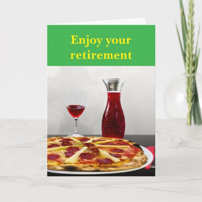 Tarjeta Disfruta tu jubilación. (Anverso)