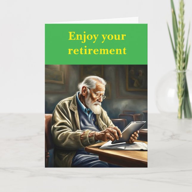 Tarjeta Disfruta tu jubilación. (Anverso)