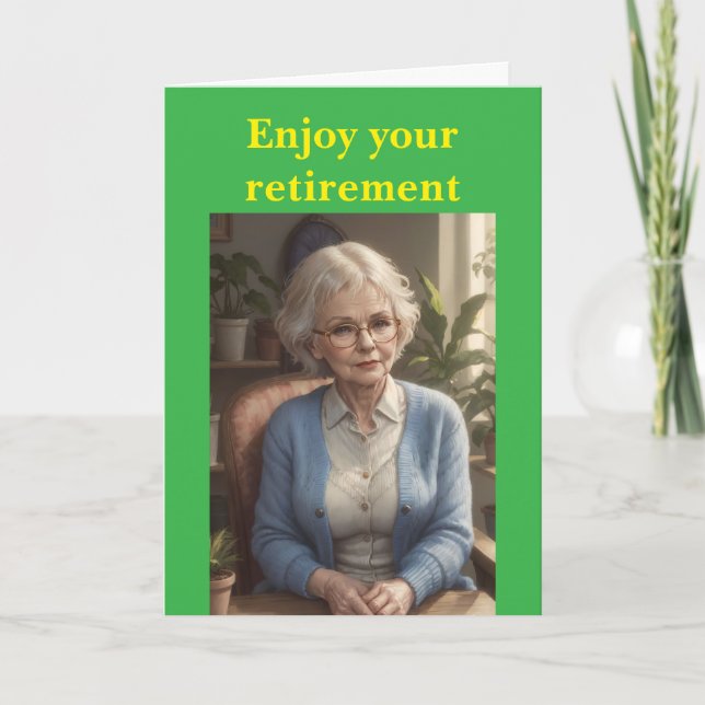 Tarjeta Disfruta tu jubilación. (Anverso)