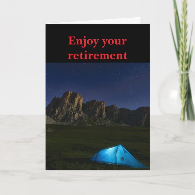 Tarjeta Disfruta tu jubilación. (Anverso)