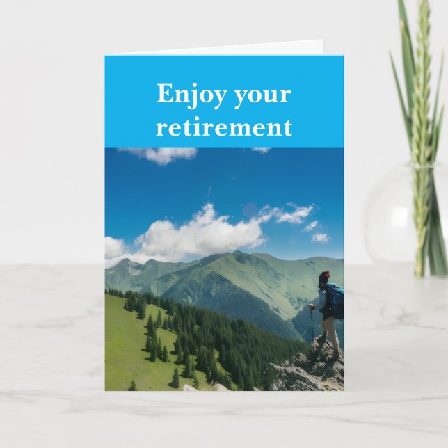 Tarjeta Disfruta tu jubilación. (Anverso)