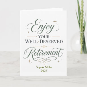 Tarjeta Disfruta Tu Merecida Jubilación Personalizada 