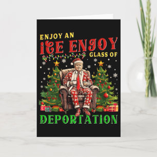 Tarjeta Disfruta Un Vaso De Hielo Frío De Deportación Dive