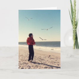 Tarjeta Disfrutando de la playa