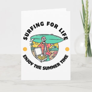 Tarjeta Disfrutando La Vida De Surf Al Máximo El Verano Di