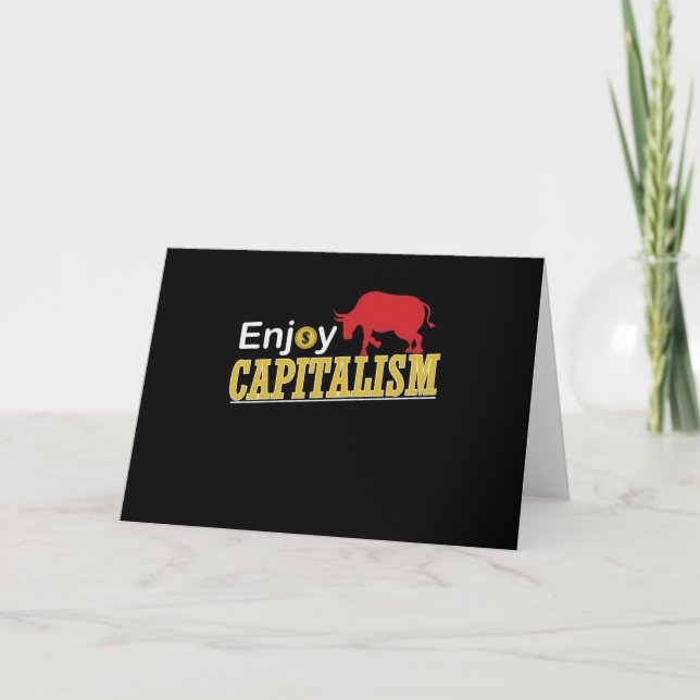 Tarjeta Disfrutar del capitalismo (Anverso)
