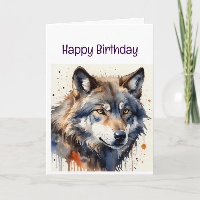 Tarjeta Disfrute de su animal salvaje de cumpleaños (Anverso)