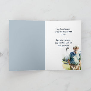Tarjeta Disfrute de su cumpleaños para el golfista