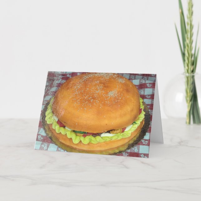 TARJETA DISFRUTE DE UN HAMBURGER CAKE PARA TU CUMPLEAÑOS (Anverso)