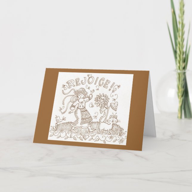 Tarjeta Disfrute el saludo del cumpleaños (Anverso)