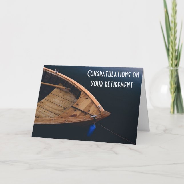 TARJETA DISFRUTE Y FELICITACIONES EN SU **RETIREMENT** (Anverso)