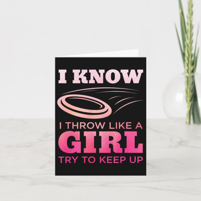Tarjeta Disk Golf Chica Funny Disk Golfing Lover Player Gi (Anverso)